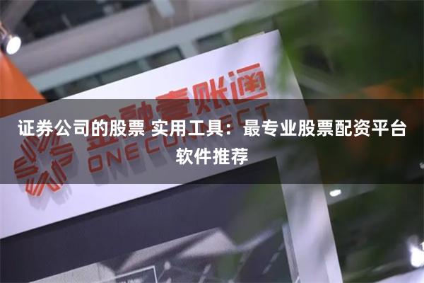 证券公司的股票 实用工具：最专业股票配资平台软件推荐