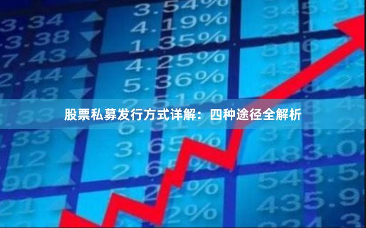股票私募发行方式详解：四种途径全解析