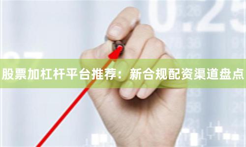 股票加杠杆平台推荐:新合规配资渠道盘点